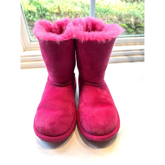 UGG Kids Bailey Bow II Boot Pink Size 13 - Picture 4 of 7